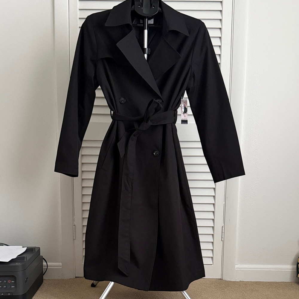 Sofia by Sofia Vergara Black Trench Coat